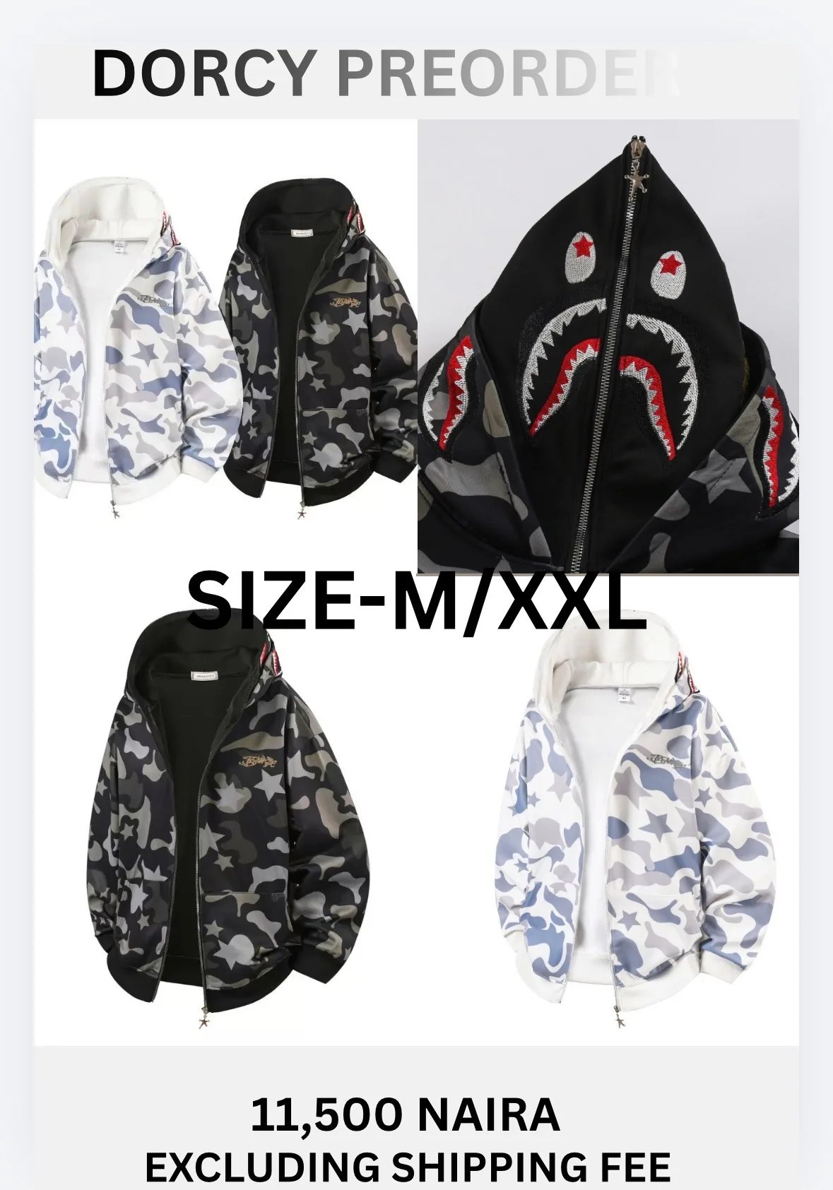 Zip up hoodie