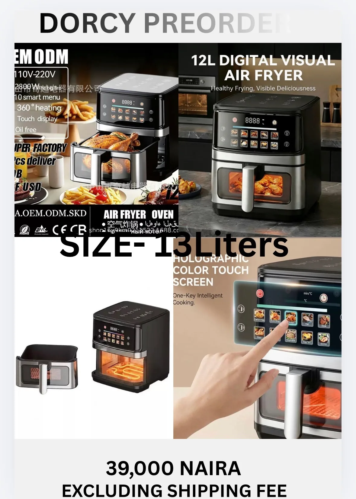 Digital air fryer