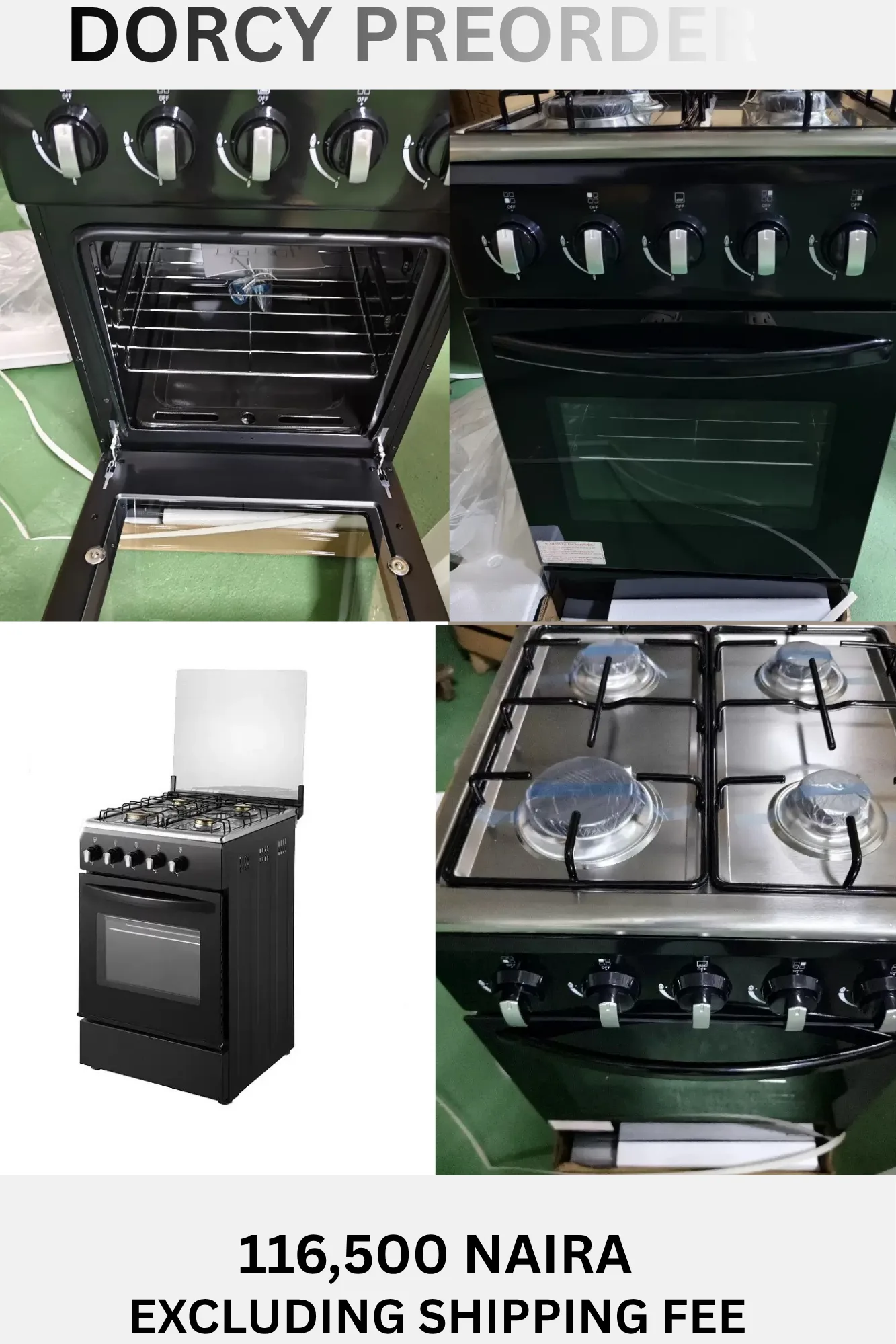 Burner with oven
