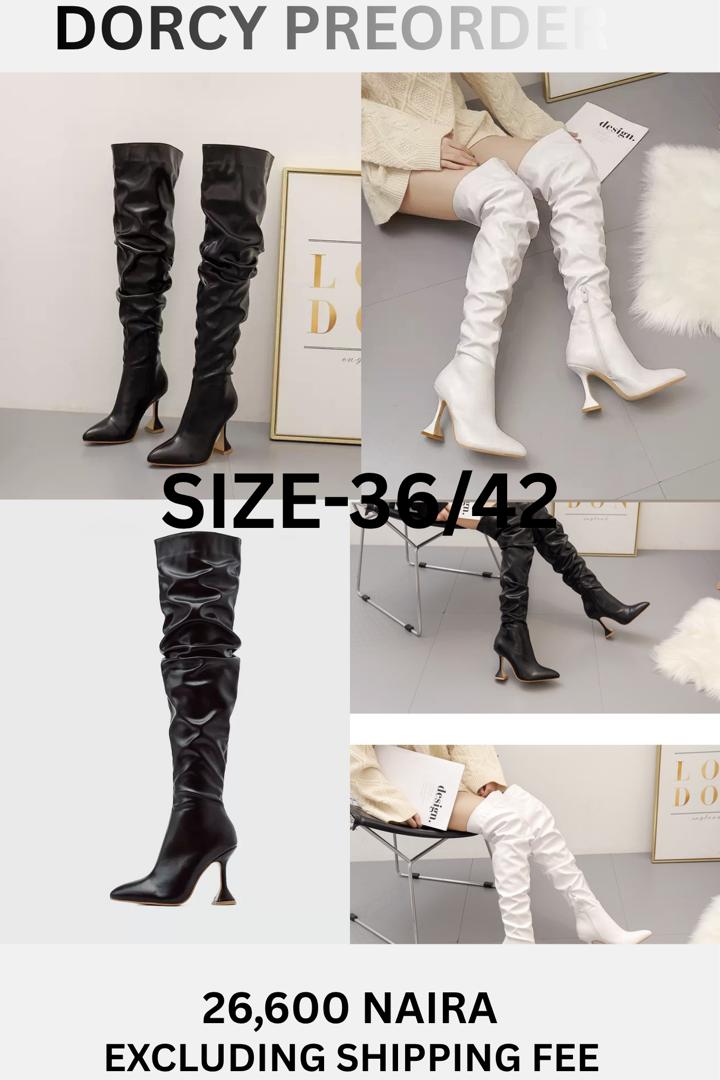 Ruched Knee-High Boots